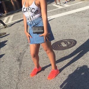 Distressed Denim H&M skirt